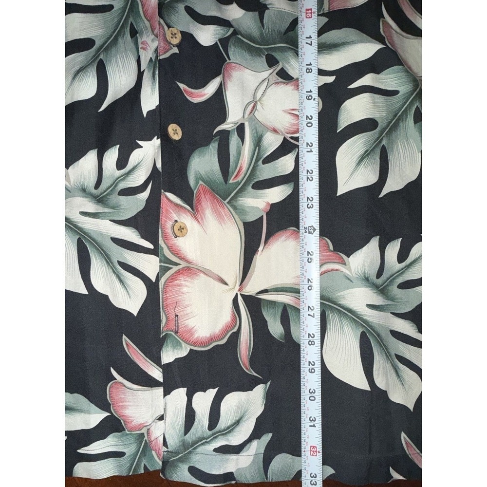Caribbean Tropical Hawaiian Shirt 70% Silk XLT Floral Resortwear Summer Beach - Picture 4 of 5